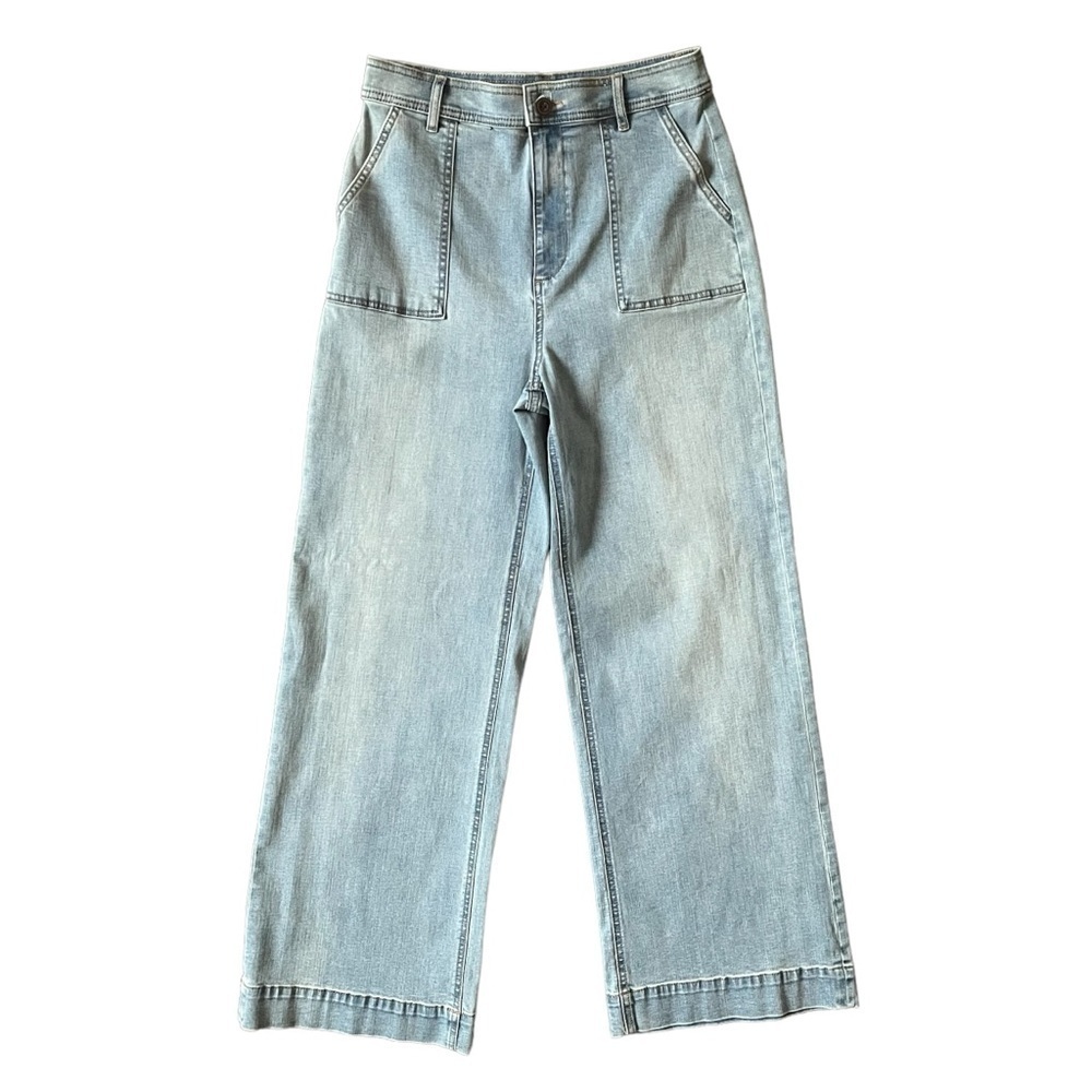 Cremieux Light Wash High Waist Wide Leg Denim Jeans Women's Size 6